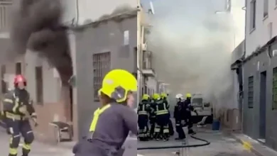 إبراهيم بطل إنساني ينقذ أسرة من حريق في إشبيلية.