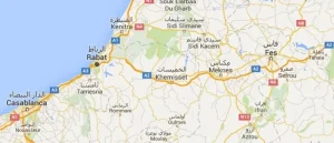 خريطة المغرب توضح موقع إقليم الخميسات وعلاقته بالمدن المجاورة